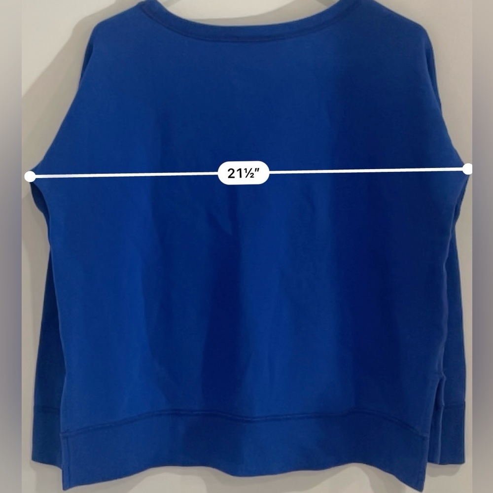 Polo Ralph Lauren Cyan Blue Crewneck Sweatshirt with Kangaroo Pocket Women’s XS - Picture 7 of 9